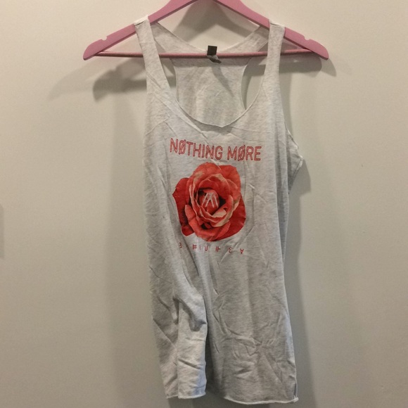 Nothing More gray rose tank top - Picture 4 of 4